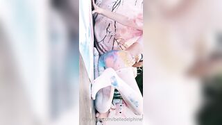 Belle Delphine   23 06 2020 Butt Painting (7)